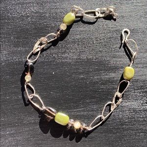 Silpada silver chain with stones necklace